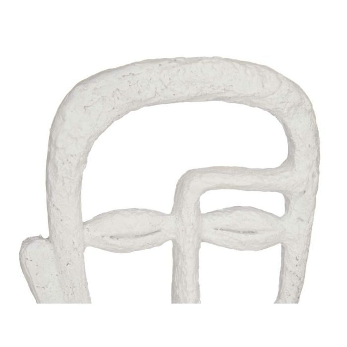Figura Decorativa Cara Blanco 19,5 x 38 x 10,5 cm (4 Unidades) 1