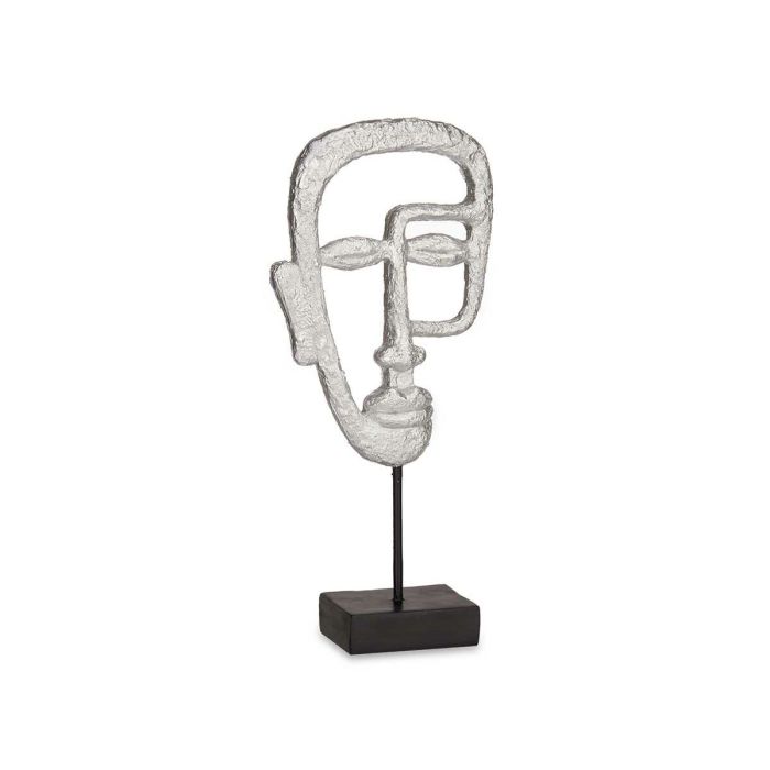 Figura Decorativa Cara Plateado 19,5 x 38 x 10,5 cm (4 Unidades) 2