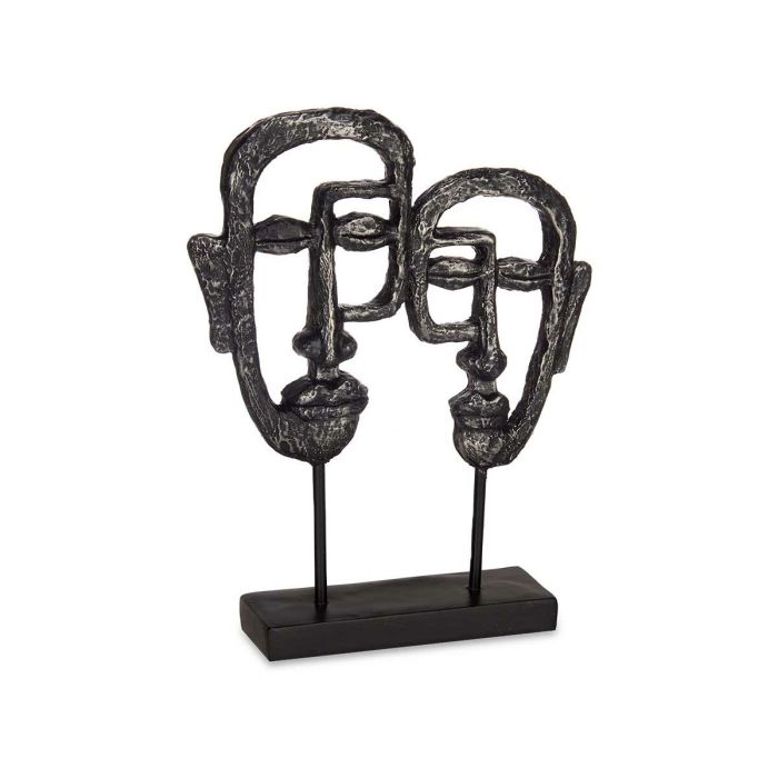 Figura Decorativa Cara Negro 27 x 32,5 x 10,5 cm (4 Unidades) 2