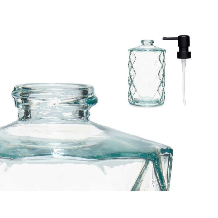 Dispensador de Jabón Diamante Cristal Transparente Plástico 410 ml (12 Unidades) 3