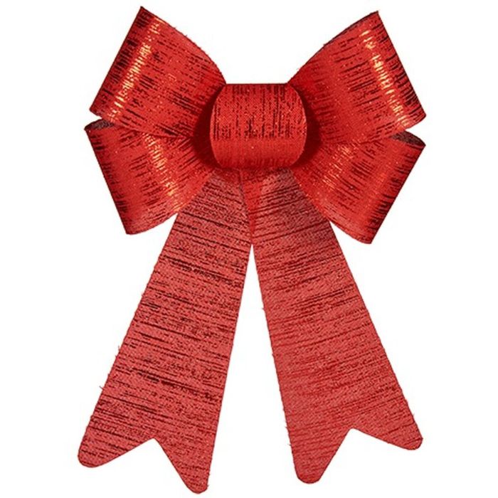 Lazo Adorno Navideño Rojo PVC 16 x 24 x 4 cm (12 Unidades) 1