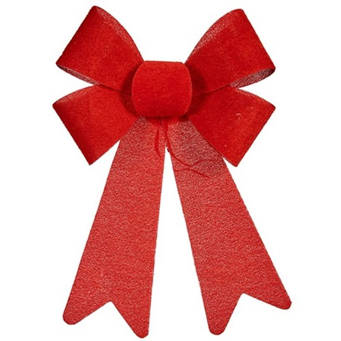 Lazo Adorno Navideño Rojo PVC 16 x 24 x 4 cm (12 Unidades) 1