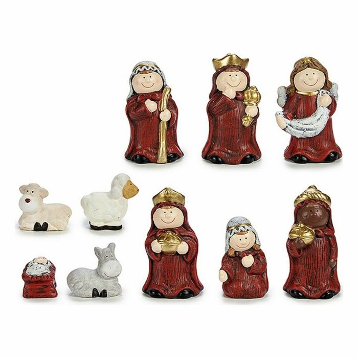 Set Figura de navidad Rojo Dorado Cerámica (4 Unidades) 1