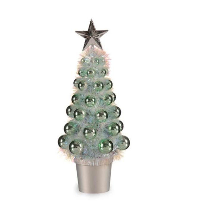 Figura Decorativa Árbol de Navidad Verde Polipropileno Plástico 12,2 x 30 x 12,2 cm (12 Unidades) 1