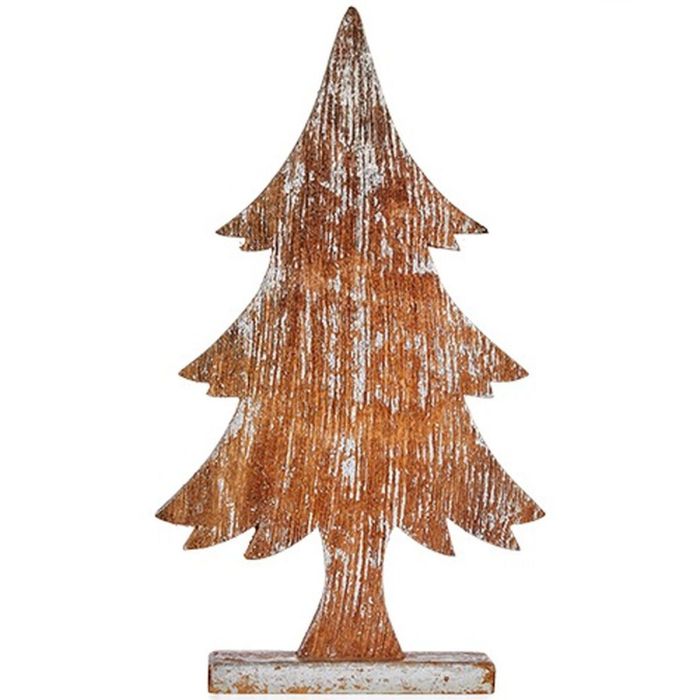 Figura Decorativa Árbol de Navidad Plateado Madera 5 x 49,5 x 26 cm (6 Unidades) 2