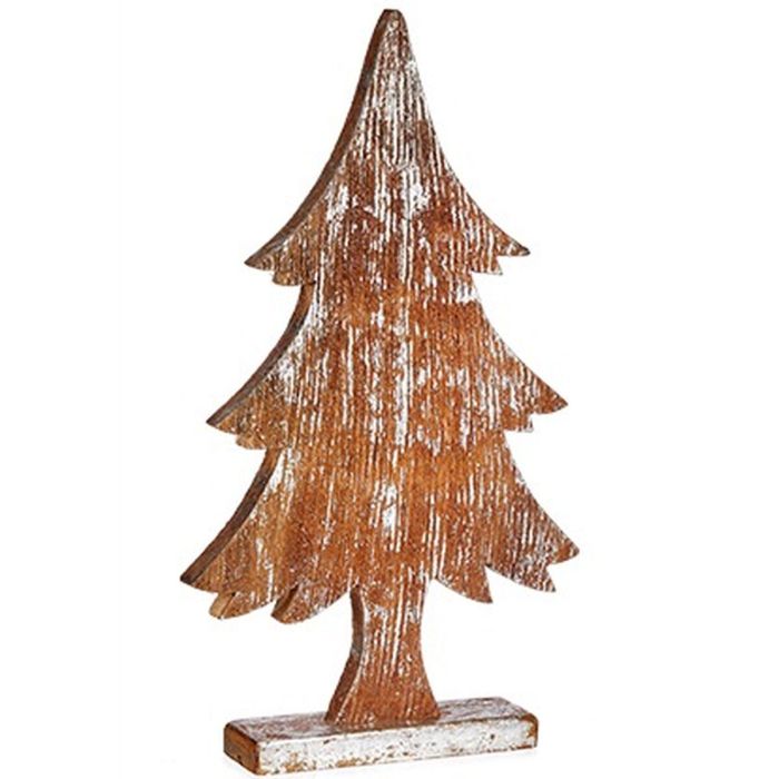 Figura Decorativa Árbol de Navidad Plateado Madera 5 x 49,5 x 26 cm (6 Unidades) 1