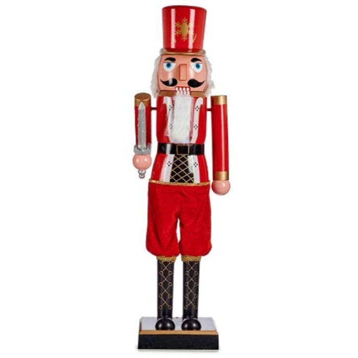 Figura Decorativa Cascanueces Negro Rojo Plástico 13 x 60 x 14,5 cm (4 Unidades) 1