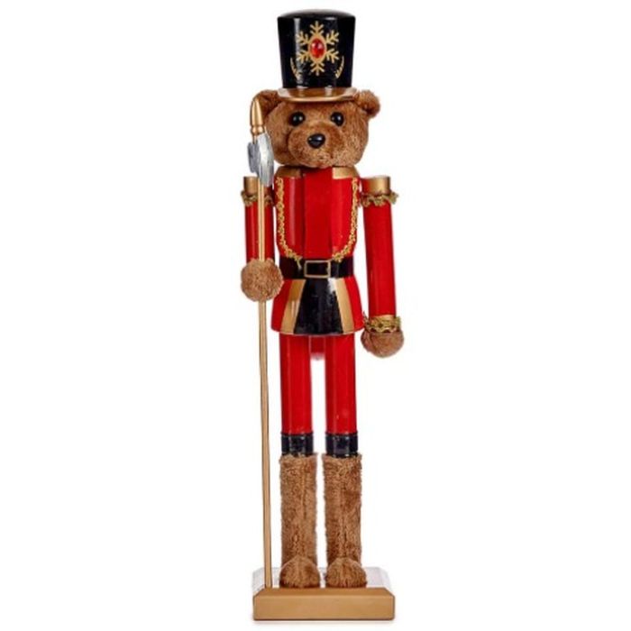 Figura Decorativa Cascanueces Oso Marrón Negro 16,5 x 60 x 13,5 cm (4 Unidades) 1