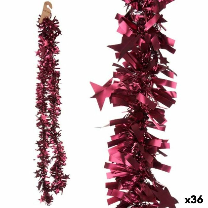 Guirnalda de Navidad Espumillón Estrellas Fucsia 9 x 9 x 200 cm (36 Unidades) 0 Guirnalda de Navidad Espumillón Estrellas Fucsia 9 x 9 x 200 cm (36 Unidades) 0