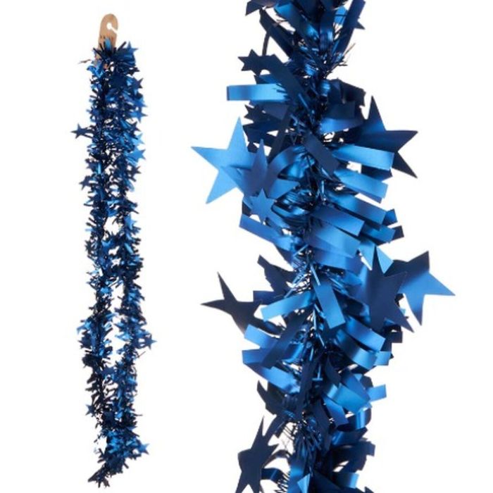 Guirnalda de Navidad Espumillón Estrellas Azul 9 x 9 x 200 cm (36 Unidades) 1 Guirnalda de Navidad Espumillón Estrellas Azul 9 x 9 x 200 cm (36 Unidades) 1