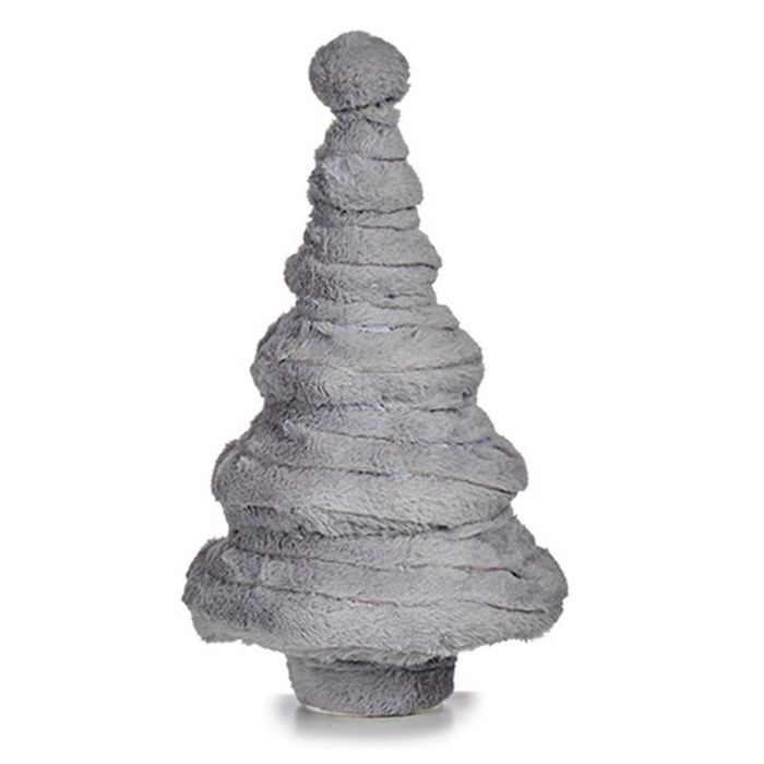 Árbol de Navidad Terciopelo Gris 22 x 37,5 x 22 cm (6 Unidades) 1