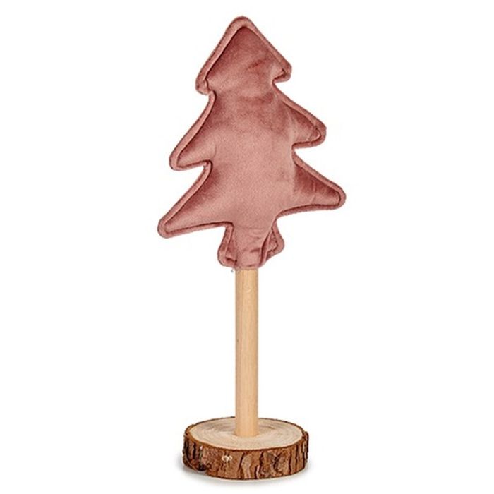 Árbol de Navidad Poliéster Rosa Madera 8 x 13 x 30 cm (12 Unidades) 1