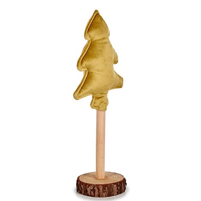 Árbol de Navidad Poliéster Dorado Madera 9,5 x 32 x 13 cm (12 Unidades) 2