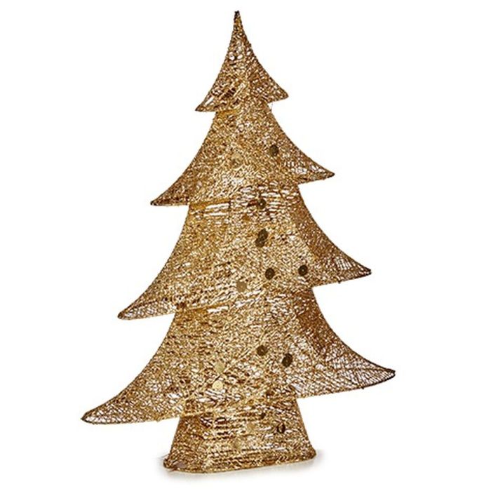 Figura Decorativa Árbol de Navidad Metal Dorado 12 x 59,5 x 48,5 cm (3 Unidades) 1