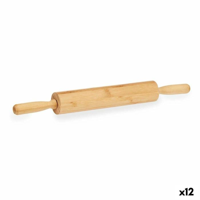 Rodillo para Amasar Bambú 45 x 5 x 5 cm (12 Unidades)