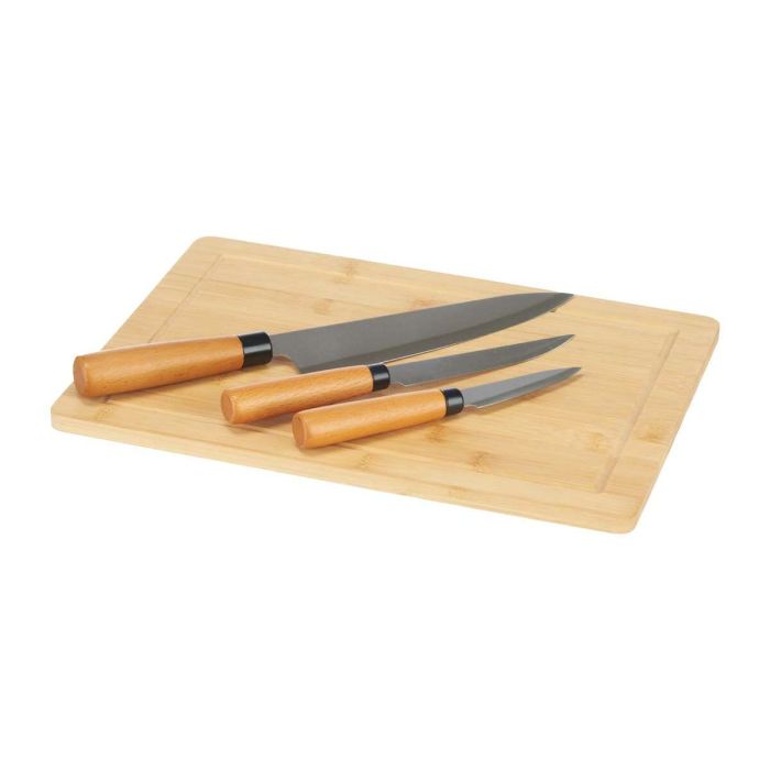 Set de Cuchillos Tabla de cortar Queso Bambú (6 Unidades) 2