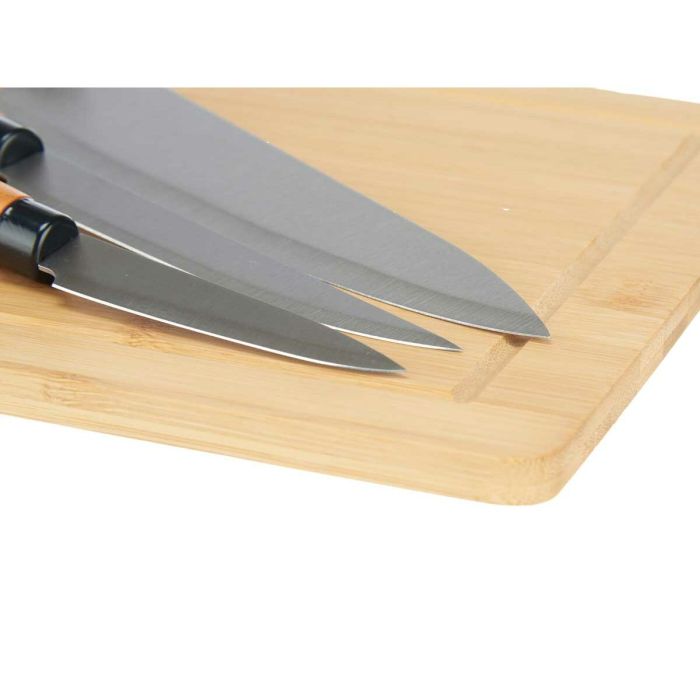 Set de Cuchillos Tabla de cortar Queso Bambú (6 Unidades) 1