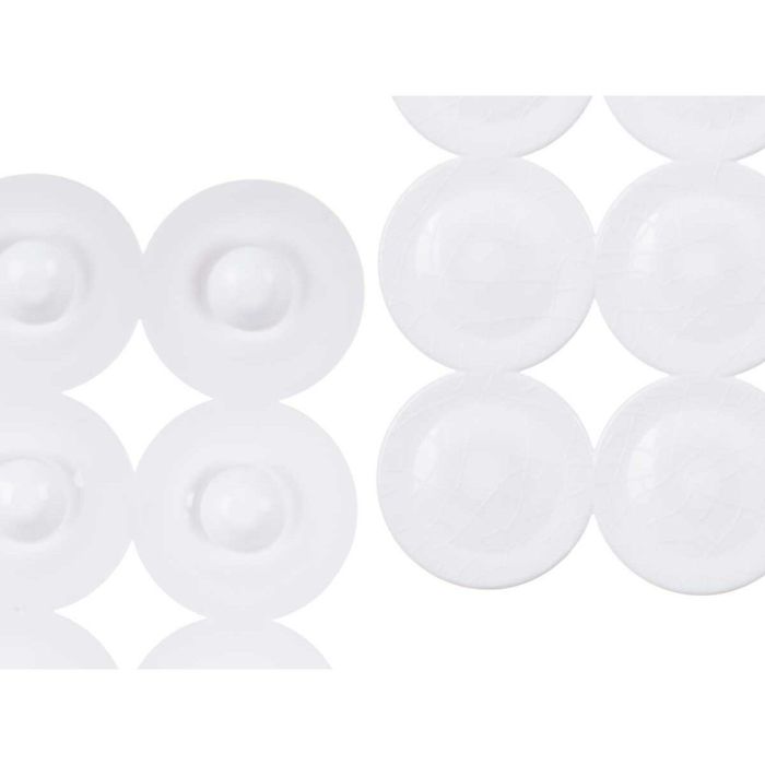 Alfombrilla Antideslizante para Ducha Blanco PVC 68 x 1 x 36 cm (6 Unidades) 1