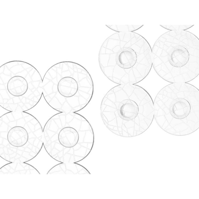 Alfombrilla Antideslizante para Ducha Transparente PVC 54 x 54 x 1 cm (6 Unidades) 1