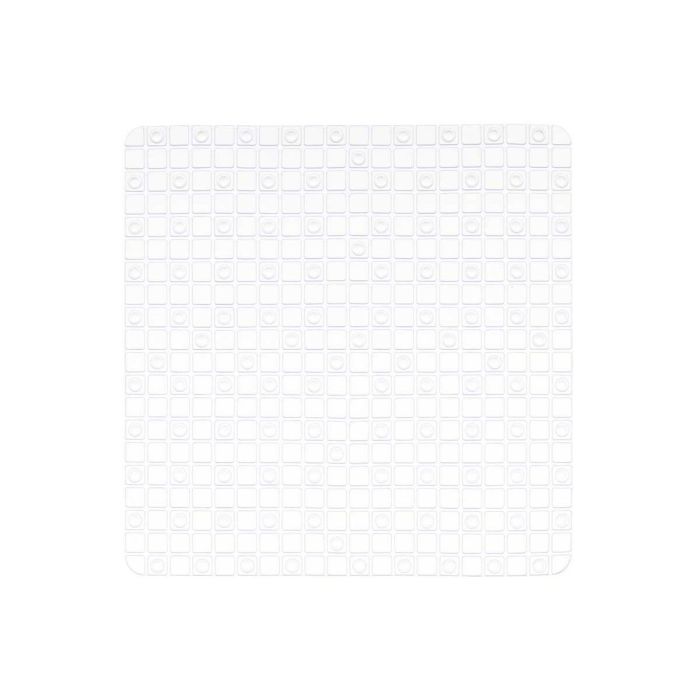 Alfombrilla Antideslizante para Ducha Cuadros Transparente PVC 50,3 x 50,3 x 0,7 cm (6 Unidades) 2