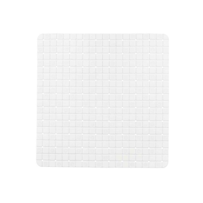 Alfombrilla Antideslizante para Ducha Cuadros Blanco PVC 50,3 x 50,3 x 0,7 cm (6 Unidades) 2