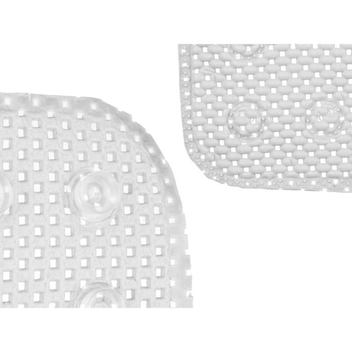Alfombrilla Antideslizante para Ducha Gris PVC 53 x 52,5 x 1 cm (6 Unidades) 1