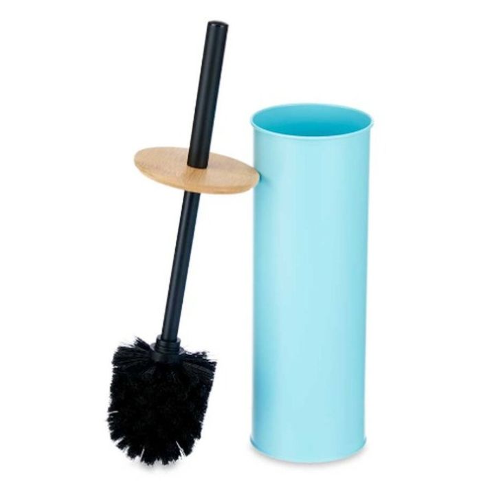 Escobilla para el Baño Azul Metal Bambú Plástico 9,5 X 27 X 9,5 cm (6 Unidades) 4