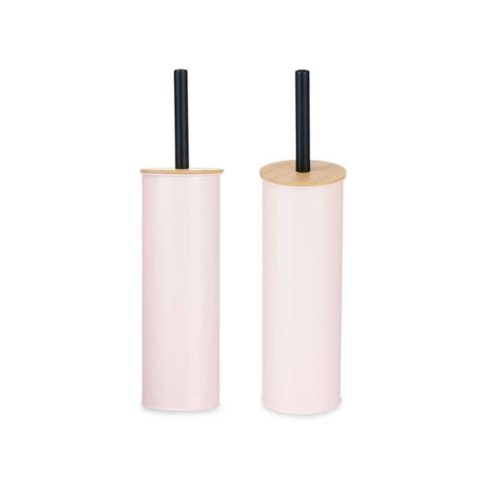 Escobilla para el Baño Rosa Metal Bambú Plástico 9,5 X 27 X 9,5 cm (6 Unidades) 3