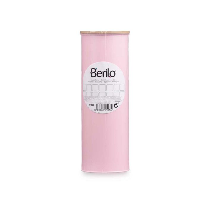 Escobilla para el Baño Rosa Metal Bambú Plástico 9,5 X 27 X 9,5 cm (6 Unidades) 2