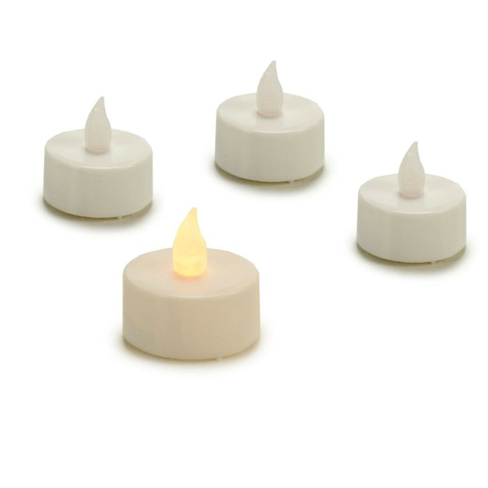 Set de Velas LED Blanco 4 x 4 x 3,7 cm (12 Unidades) 1