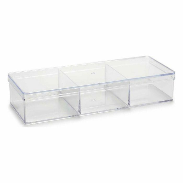 Organizador Transparente Plástico 20 x 3,5 x 7 cm (12 Unidades) 1