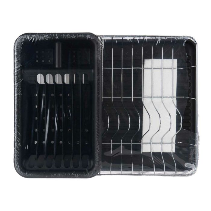 Escurridor para Fregadero Negro Metal Plástico 43,5 x 11 x 33,5 cm (4 Unidades) 2