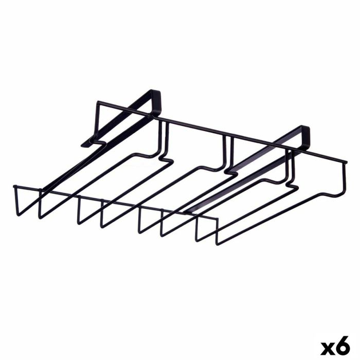 Soporte para Copas Hierro 36 x 7,5 x 26 cm (6 Unidades)