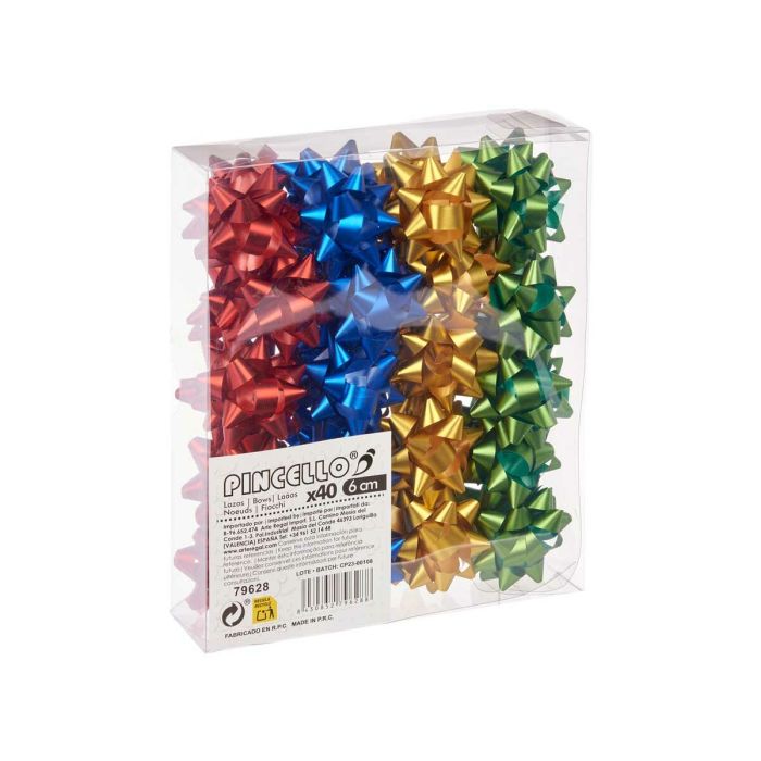 Lazos Mate Multicolor PVC 5 x 3,5 x 5 cm (12 Unidades) 2