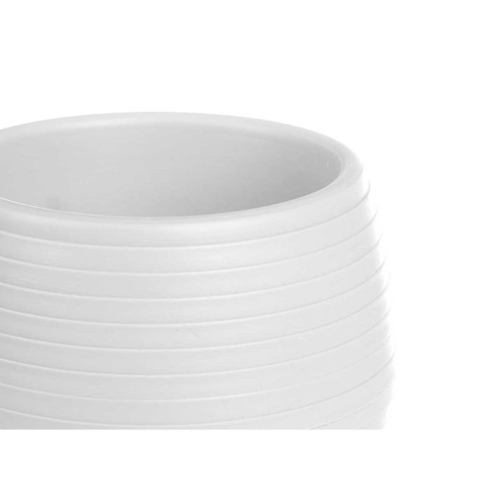 Set de Macetas Blanco Plástico 12 x 12 x 11 cm (6 Unidades) 1