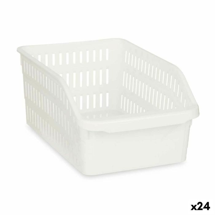 Organizador para Nevera Blanco Plástico 20,3 x 12,8 x 30,5 cm (24 Unidades)