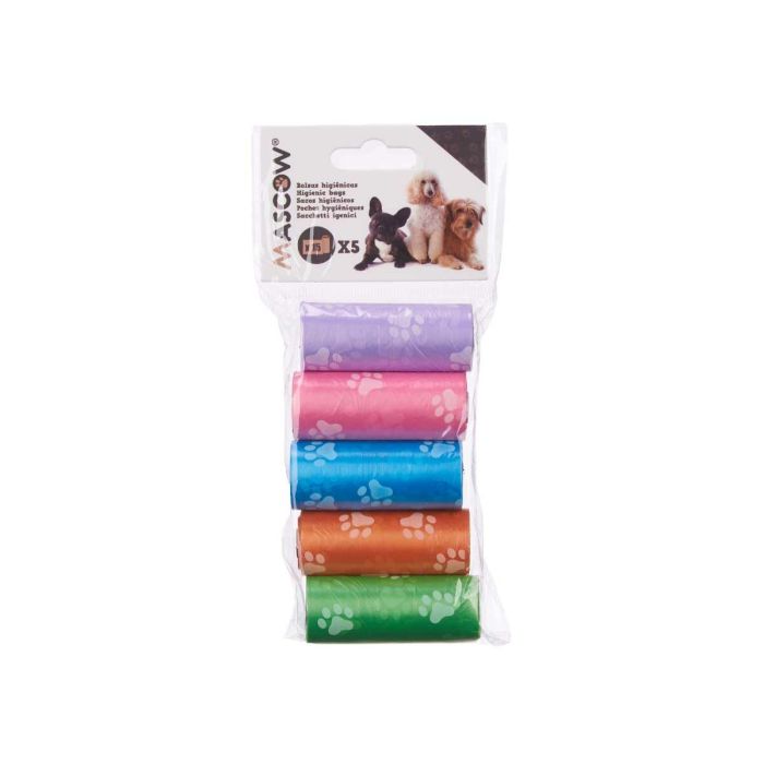 Bolsas higiénicas Multicolor Plástico Mascotas 5 Piezas (12 Unidades) 2