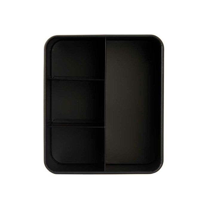 Cesta Multiusos Cubiertos Negro Metal 18 x 13,3 x 15,3 cm (6 Unidades) 2