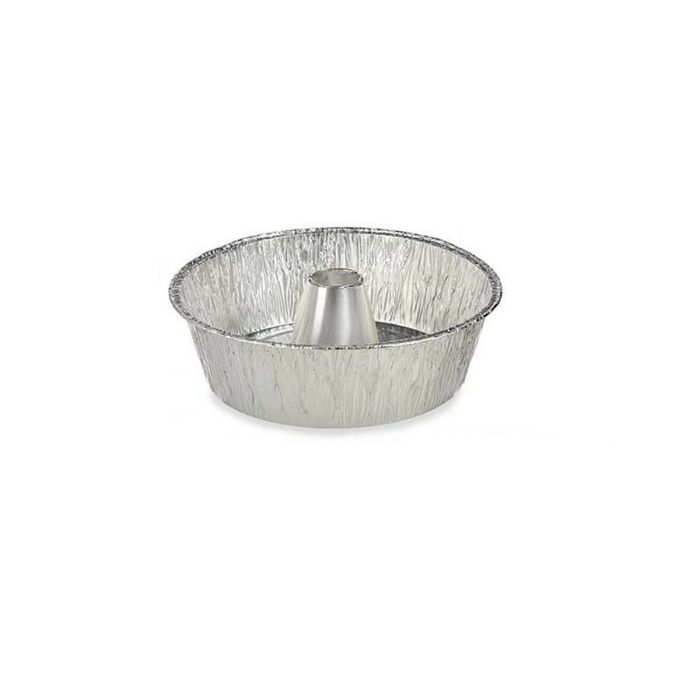 Set de Fuentes de Cocina Desechable Flan Aluminio 25 x 7,7 x 25 cm (12 Unidades) 2