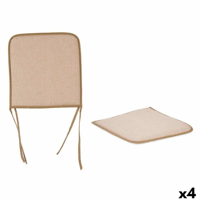Cojín para sillas 38 x 2,5 x 38 cm (4 Unidades)