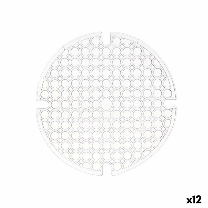 Alfombrilla Antideslizante Transparente Plástico 29 x 0,1 x 29 cm Fregadero (12 Unidades)