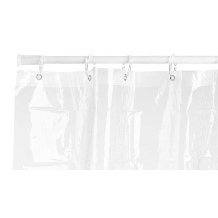 Cortina de Ducha 180 x 180 cm Plástico PEVA Transparente (12 Unidades) 2