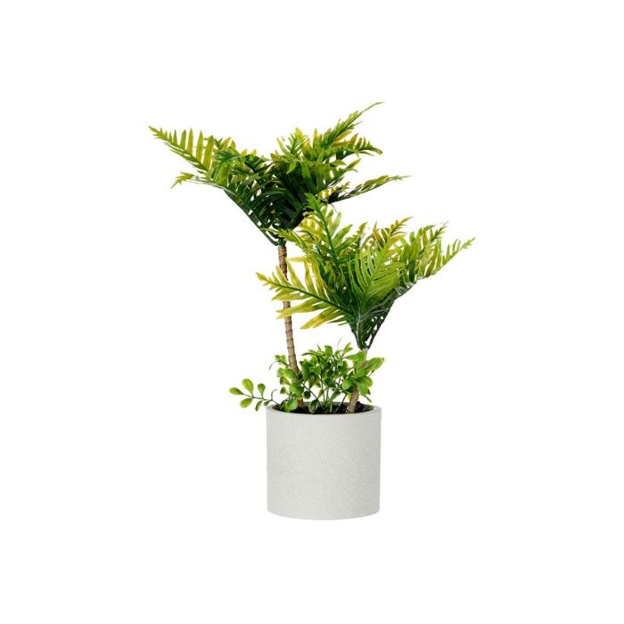 Planta Decorativa Palmera Plástico Cemento 12 x 45 x 12 cm (6 Unidades) 2