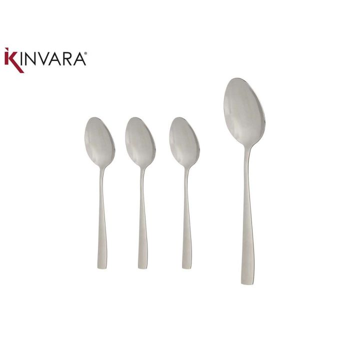 Set de Cucharas 21 x 4,5 x 2,5 cm Plateado Acero Inoxidable (12 Unidades) 2