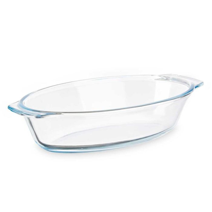 Fuente de Cocina Con asas Transparente Vidrio de Borosilicato 700 ml 23,6 x 5,3 x 13 cm (18 Unidades) 2