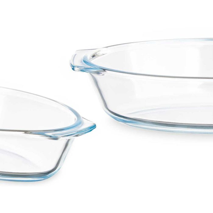 Fuente de Cocina Con asas Transparente Vidrio de Borosilicato 700 ml 23,6 x 5,3 x 13 cm (18 Unidades) 1