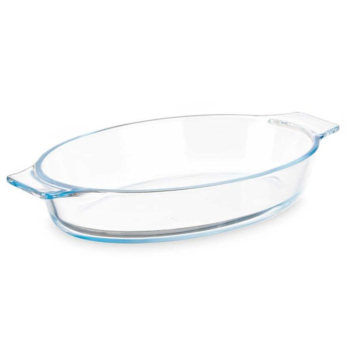 Fuente de Cocina Con asas Transparente Vidrio de Borosilicato 800 ml 27 x 4,5 x 15,8 cm (18 Unidades) 2
