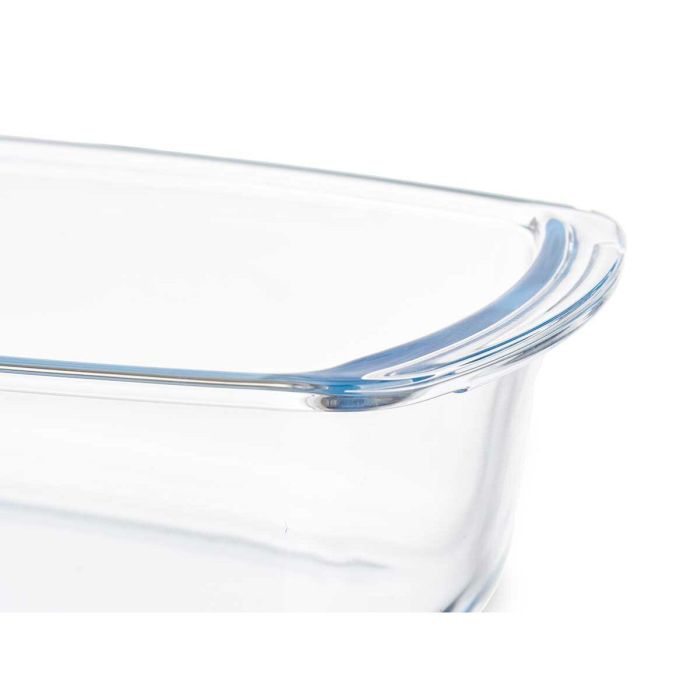 Fuente de Cocina Con asas Transparente Vidrio de Borosilicato 1,6 L 27 x 7,2 x 14 cm (12 Unidades) 1