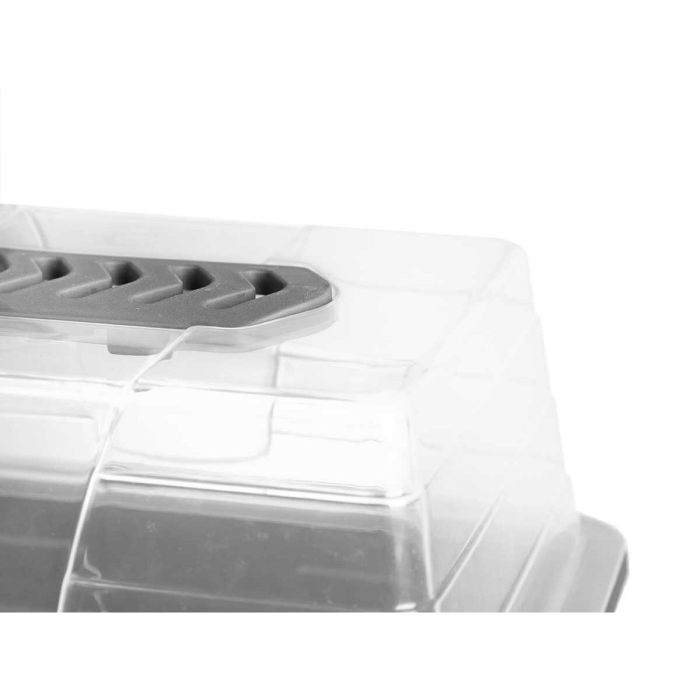 Invernadero Gris Transparente Plástico 21,5 x 12,8 x 17,4 cm (16 Unidades) 1
