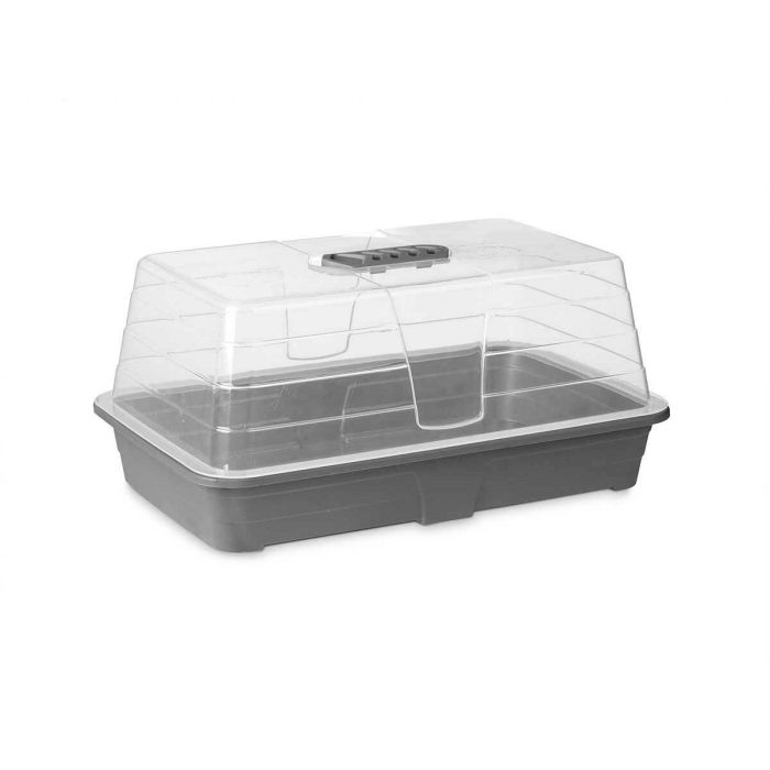 Invernadero Gris Transparente Plástico 38,4 x 17,5 x 24,7 cm (8 Unidades) 2